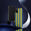 Blue and Yellow Striped Phone Case - Tough Cases