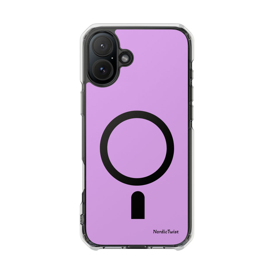 Clear Magnetic Phone Case — Minimal Purple Design