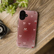 Cherry Bow Phone Case — Cute Red Gradient Protective Cover