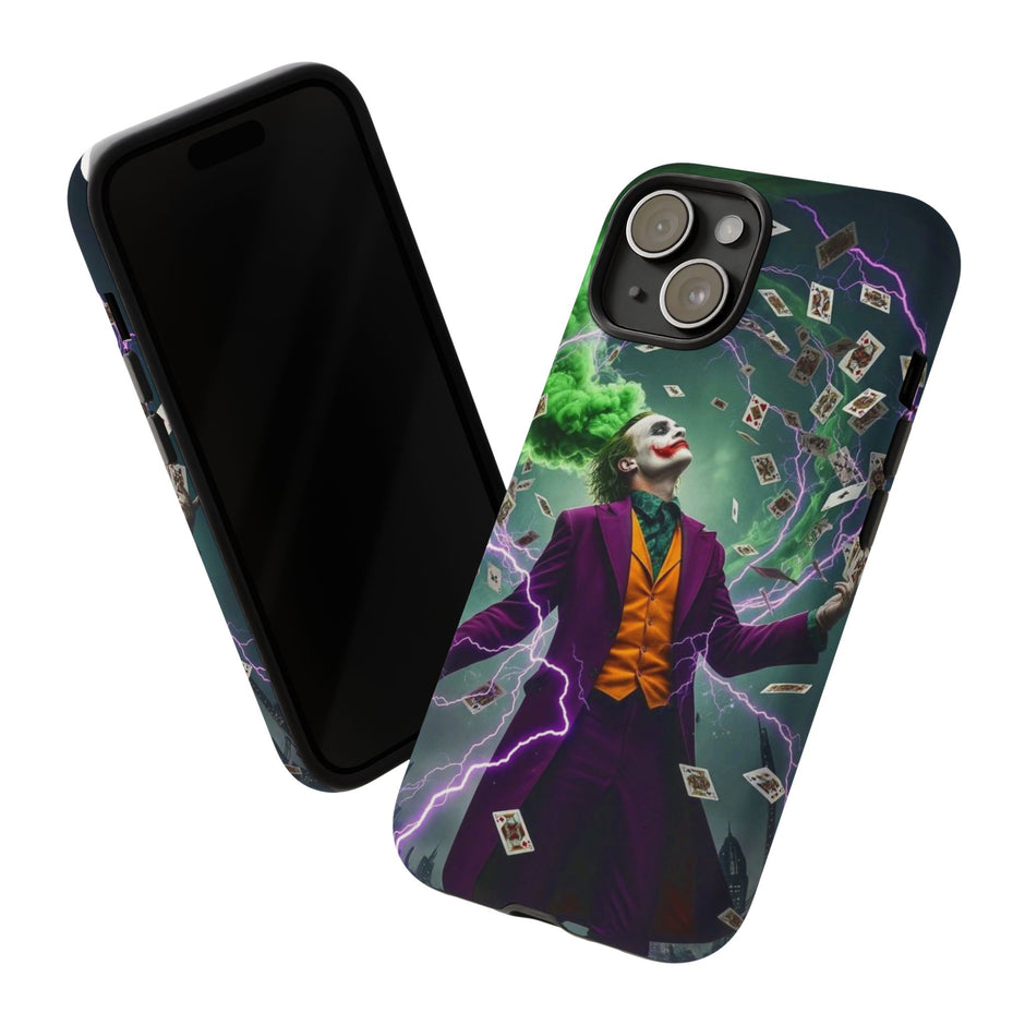 Joker Chaos Tough Phone Case — Electric Cards Graphic iPhone Case
