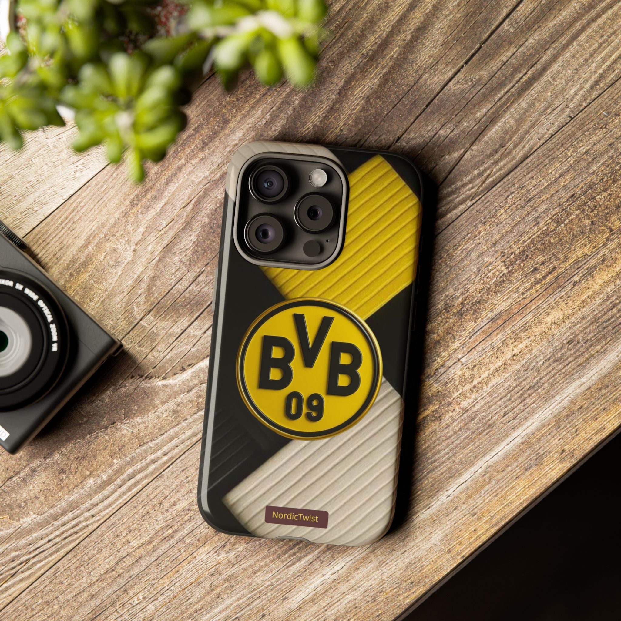 BVB 09 Tough Phone Case - Durable Protection with Bold Black and Yellow Design