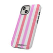 Pink Striped Phone Case - Stylish & Durable Cover
