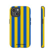 Blue and Yellow Striped Phone Case - Tough Cases