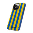 Blue and Yellow Striped Phone Case - Tough Cases