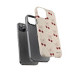 Cherry Pattern Phone Case — Cute Retro Red Cherries on Cream