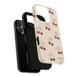 Cherry Pattern Phone Case — Cute Retro Red Cherries on Cream