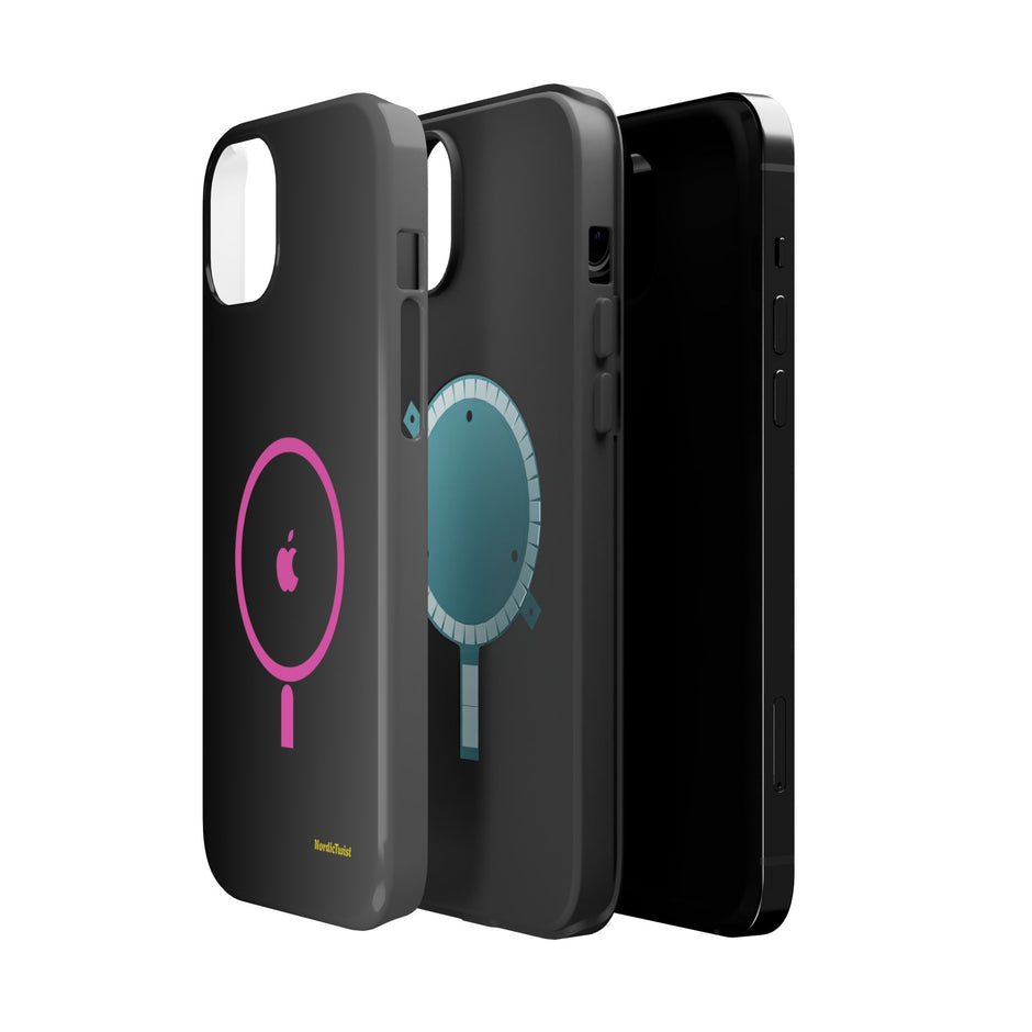 MagSafe Magnetic Impact-Resistant Phone Case — Pink Ring Design