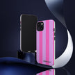 Stylish Phone Case - Tough Cases with Vibrant Pink and Lavender Stripes