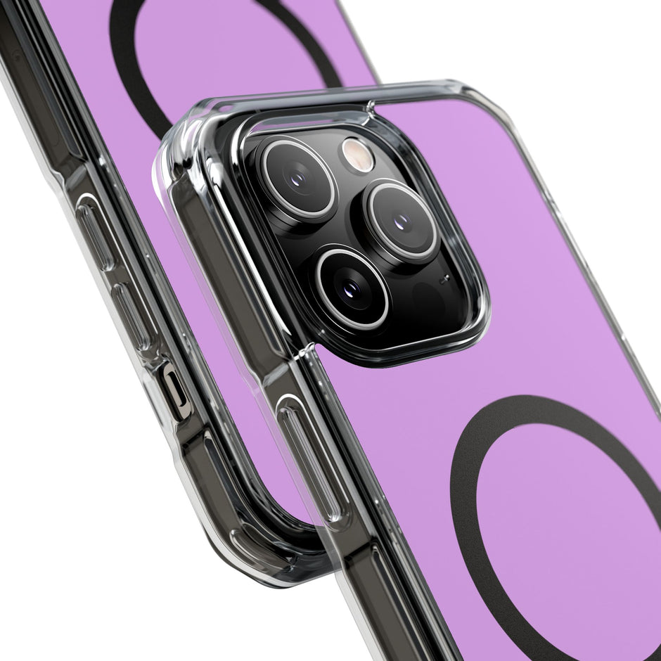 Clear Magnetic Phone Case — Minimal Purple Design