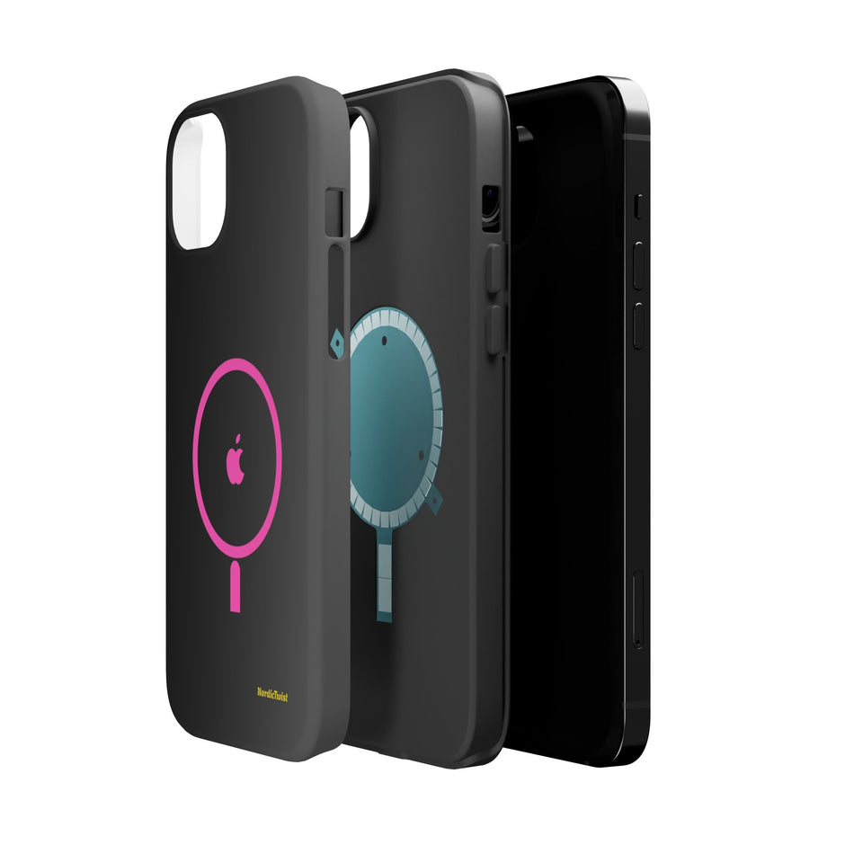 MagSafe Magnetic Impact-Resistant Phone Case — Pink Ring Design