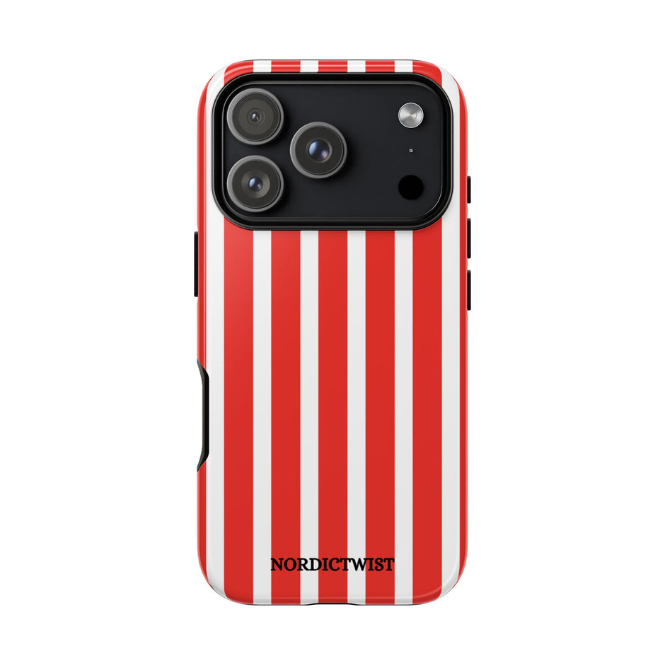 Red Striped Phone Case - Tough Cases for Stylish Protection