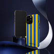 Blue and Yellow Striped Phone Case - Tough Cases