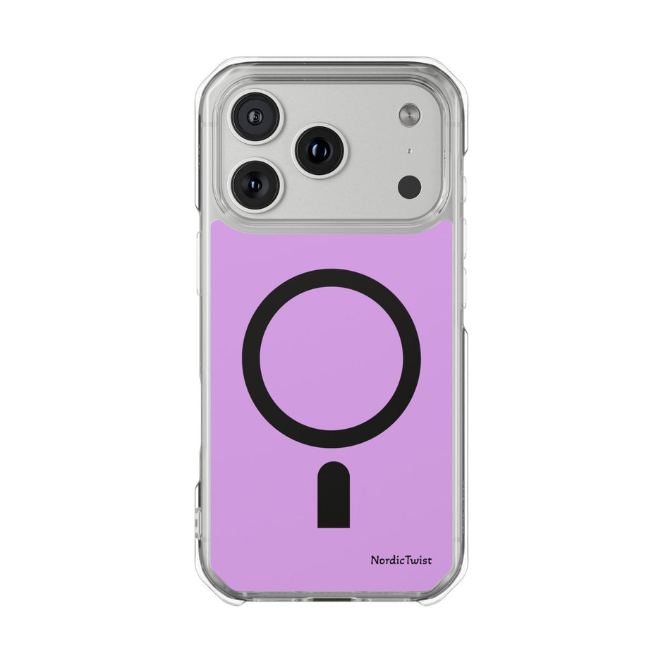 Clear Magnetic Phone Case — Minimal Purple Design