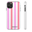 Pink Striped Phone Case - Stylish & Durable Cover