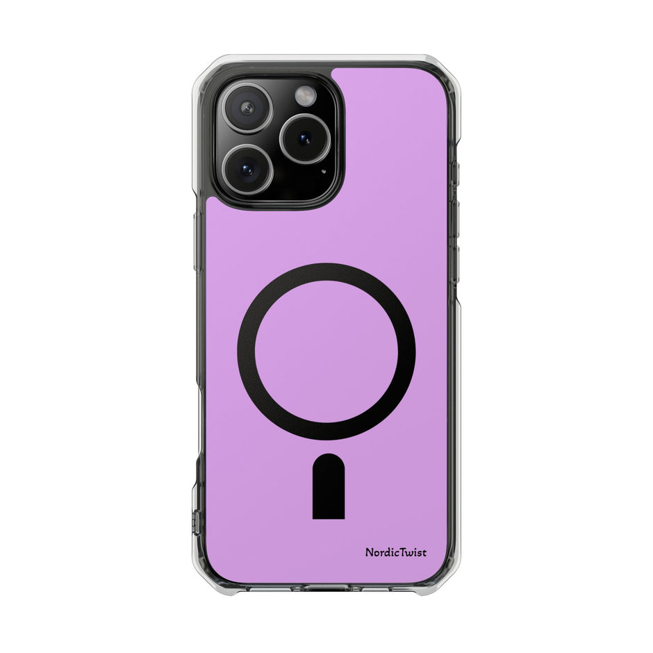Clear Magnetic Phone Case — Minimal Purple Design