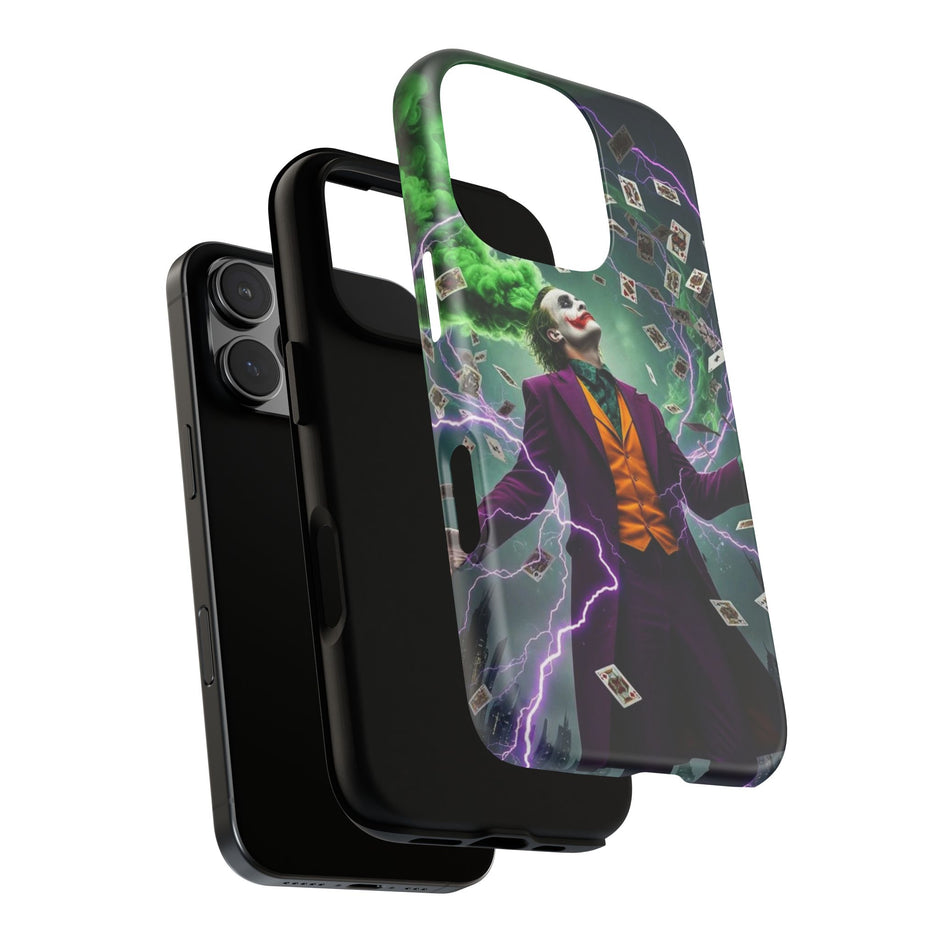 Joker Chaos Tough Phone Case — Electric Cards Graphic iPhone Case