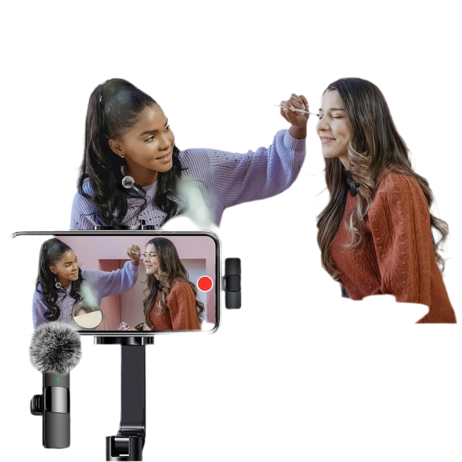 Trådlös Lavalier-mikrofon Portabel Lösning För Mobil Inspelning