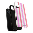 Pink Striped Phone Case - Stylish & Durable Cover