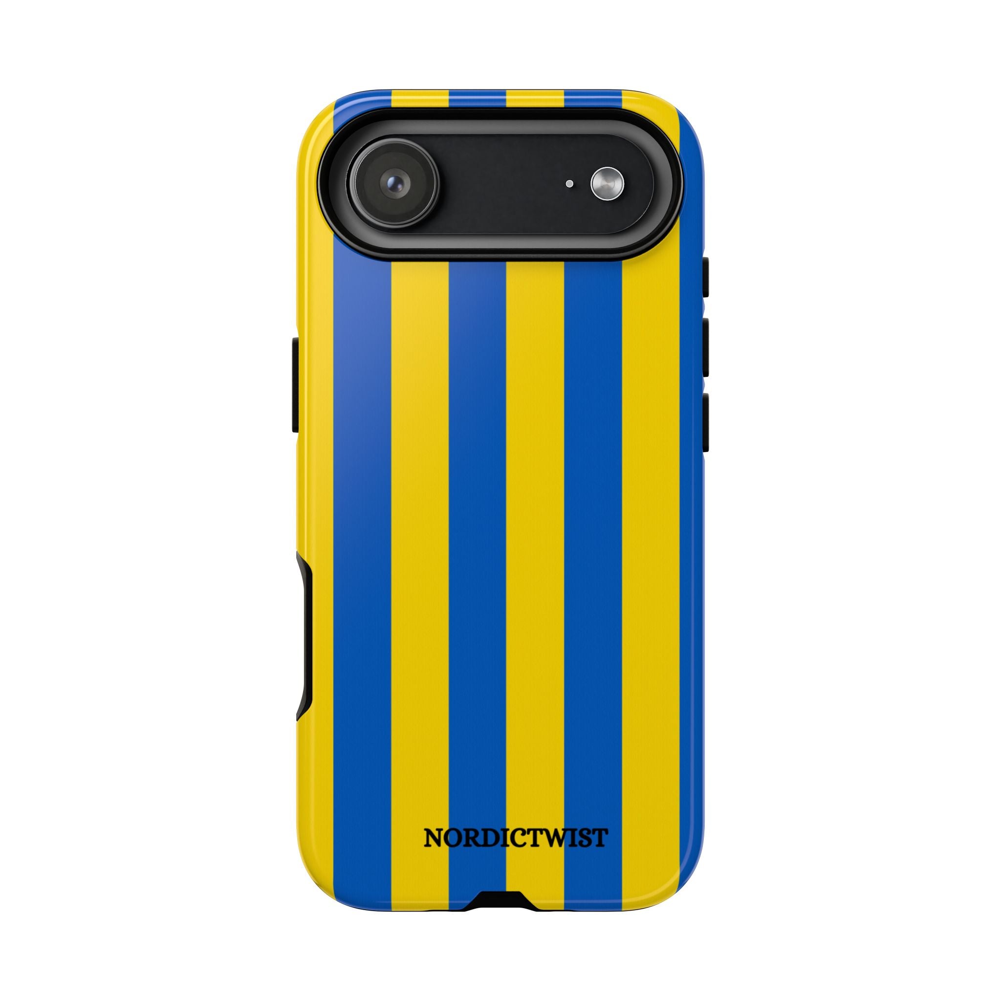 Blue and Yellow Striped Phone Case - Tough Cases