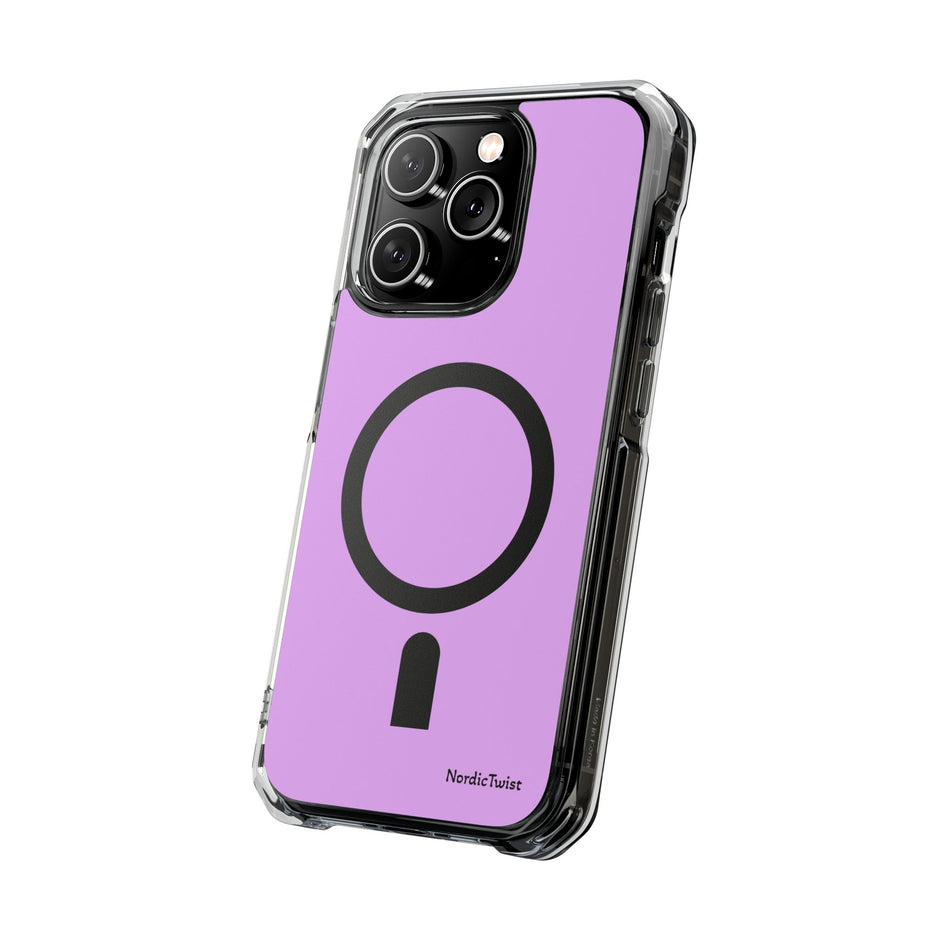 Clear Magnetic Phone Case — Minimal Purple Design