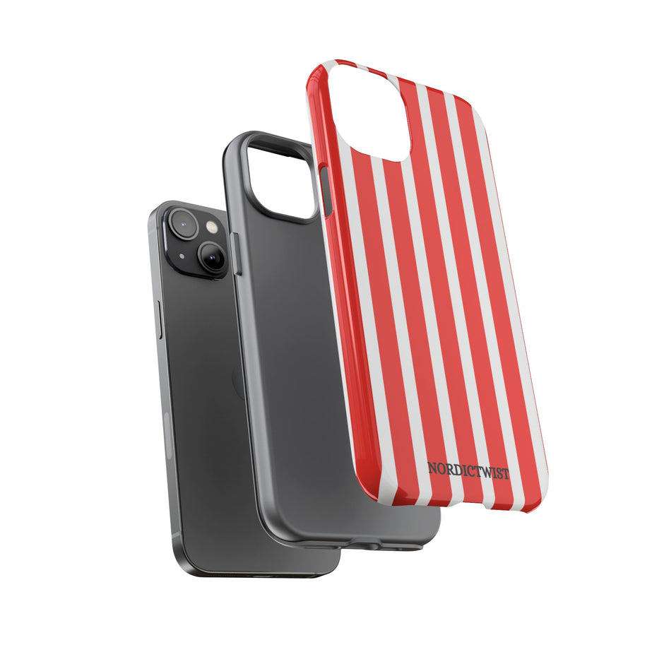 Red Striped Phone Case - Tough Cases for Stylish Protection