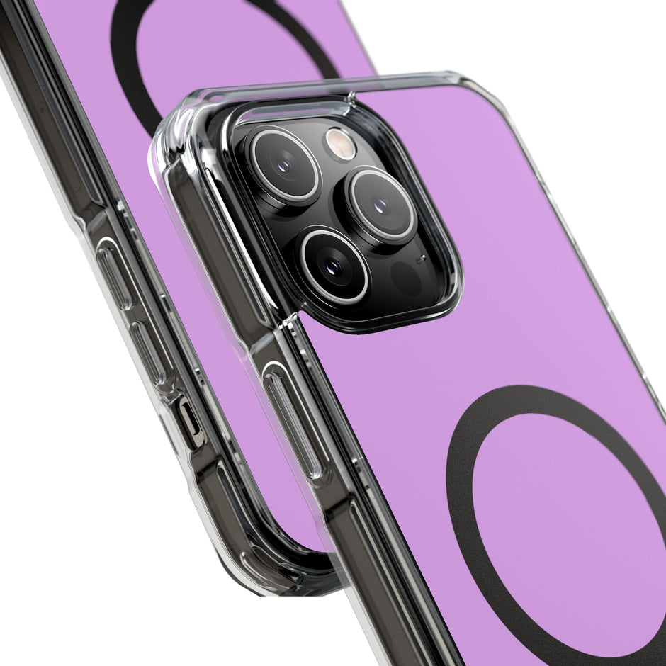 Clear Magnetic Phone Case — Minimal Purple Design