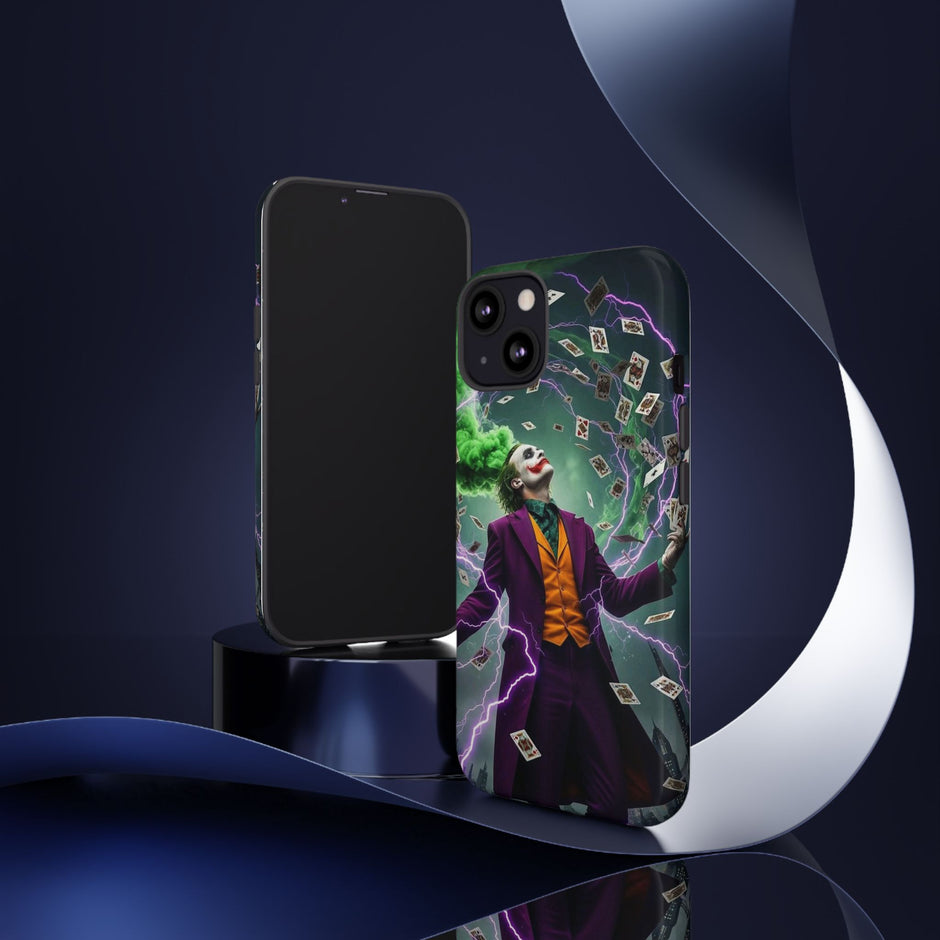 Joker Chaos Tough Phone Case — Electric Cards Graphic iPhone Case