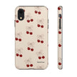 Cherry Pattern Phone Case — Cute Retro Red Cherries on Cream