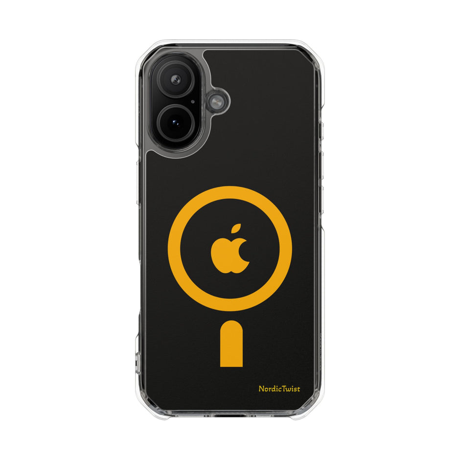 MagSafe Clear Phone Case – Yellow Ring Magnetic Impact Protection