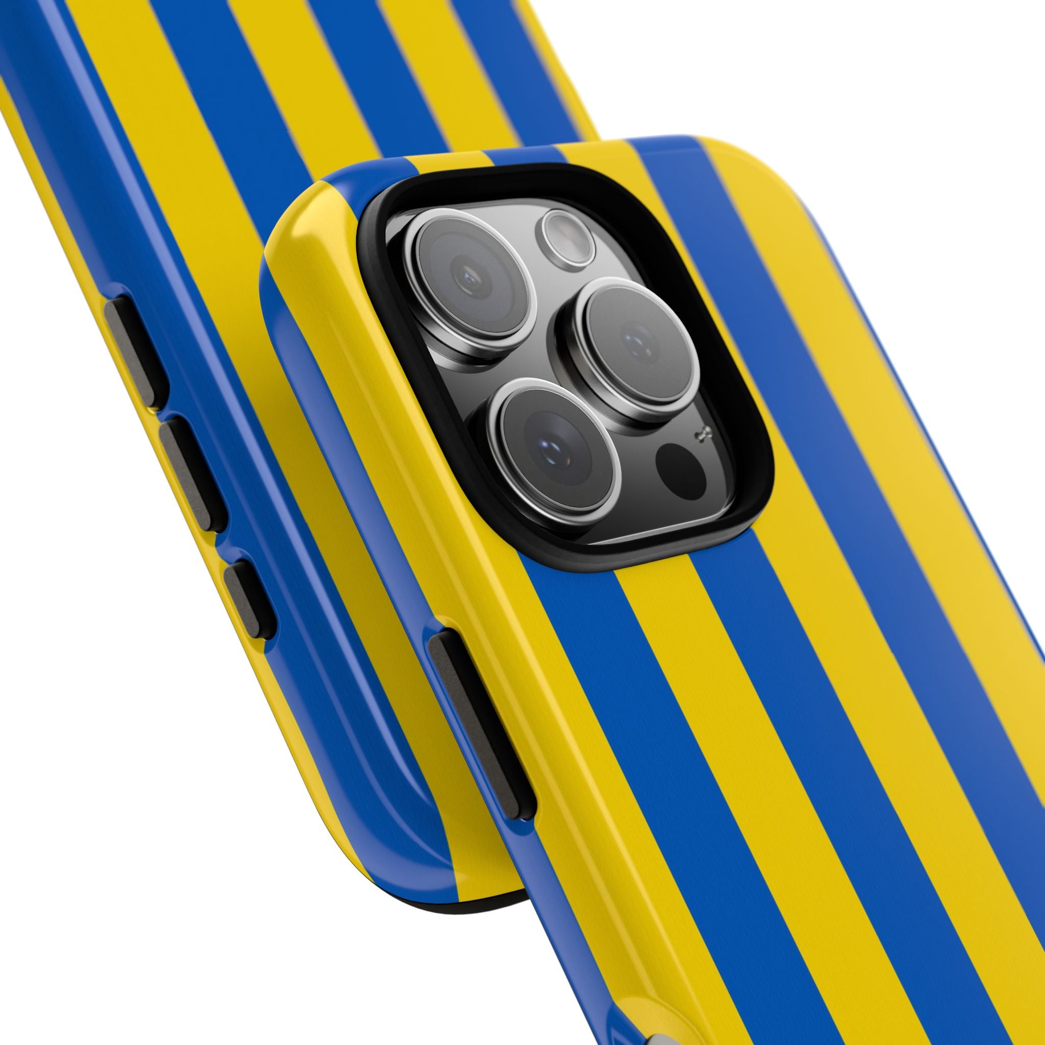 Blue and Yellow Striped Phone Case - Tough Cases