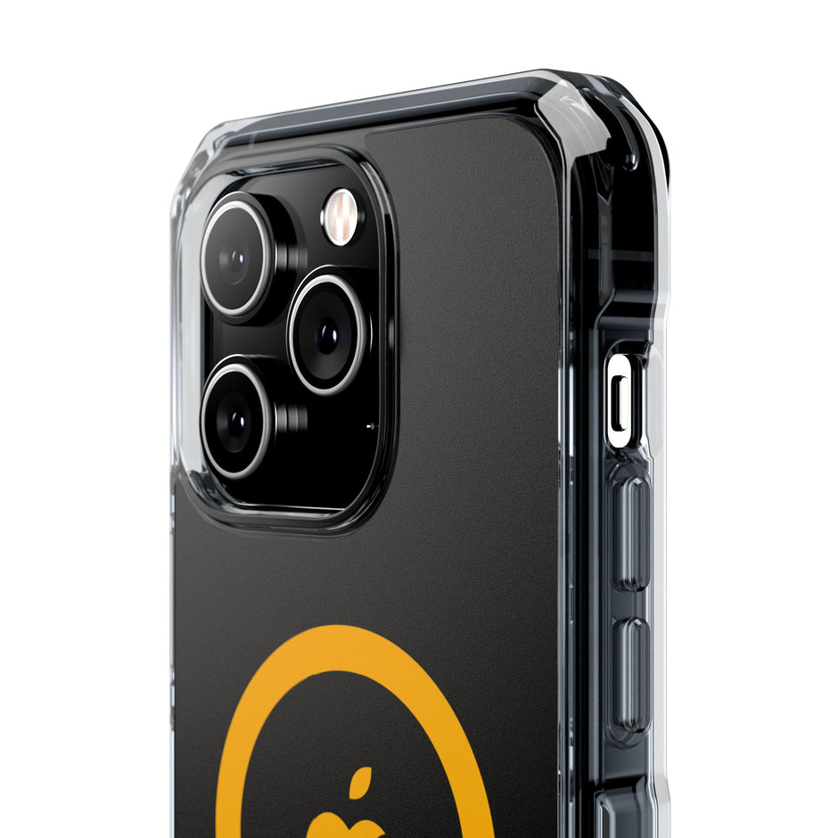 MagSafe Clear Phone Case – Yellow Ring Magnetic Impact Protection