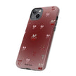 Cherry Bow Phone Case — Cute Red Gradient Protective Cover