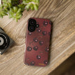 Cherry Pattern Tough Phone Case — Retro Dark Red Cherry iPhone Cover