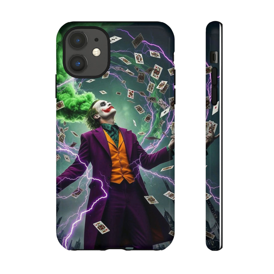 Joker Chaos Tough Phone Case — Electric Cards Graphic iPhone Case