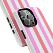 Pink Striped Phone Case - Stylish & Durable Cover