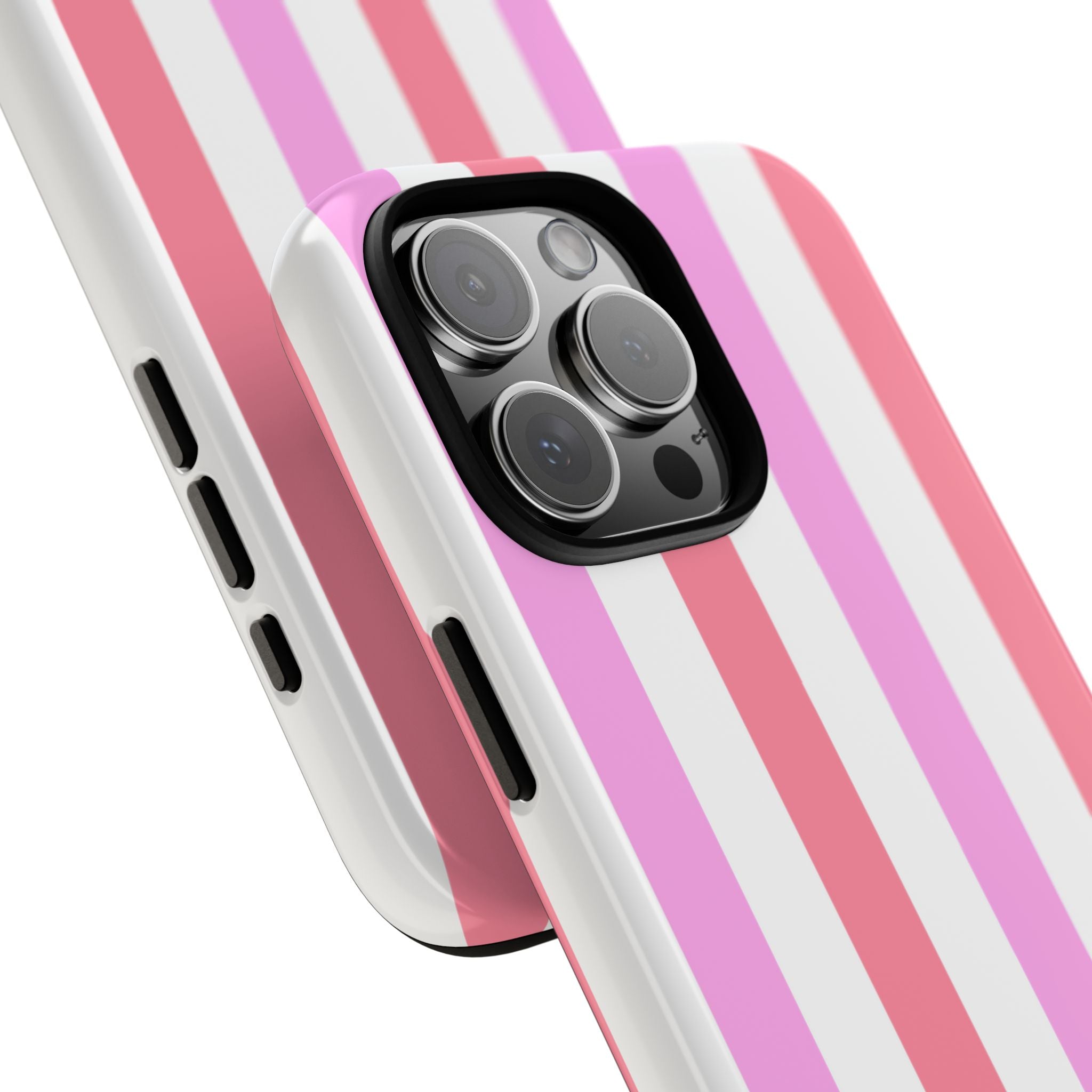 Pink Striped Phone Case - Stylish & Durable Cover