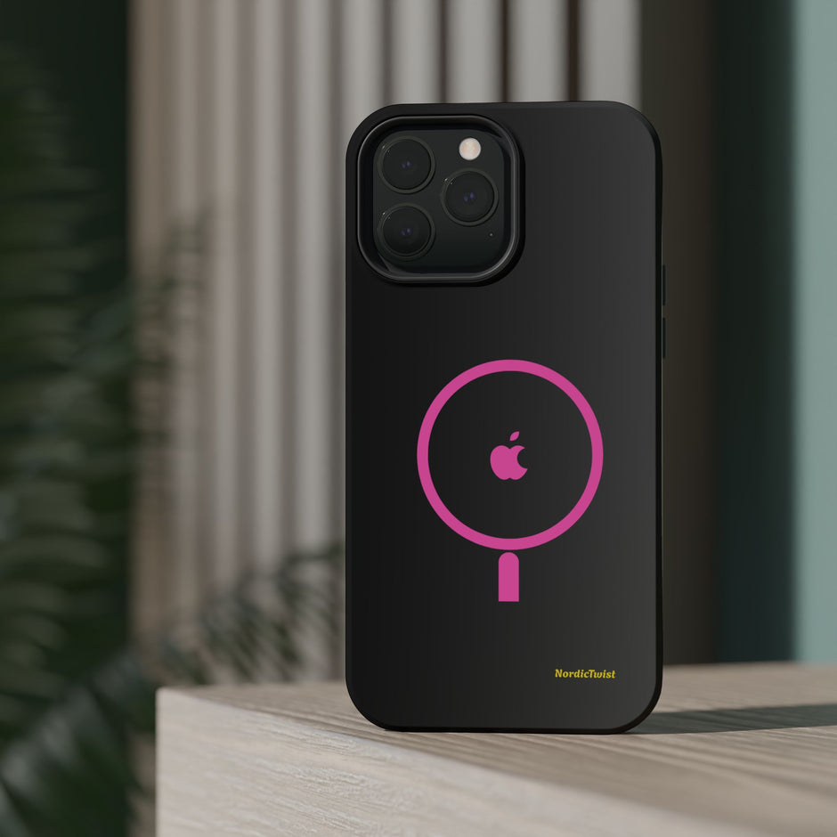 MagSafe Magnetic Impact-Resistant Phone Case — Pink Ring Design