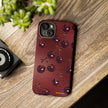 Cherry Pattern Tough Phone Case — Retro Dark Red Cherry iPhone Cover