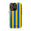 Blue and Yellow Striped Phone Case - Tough Cases