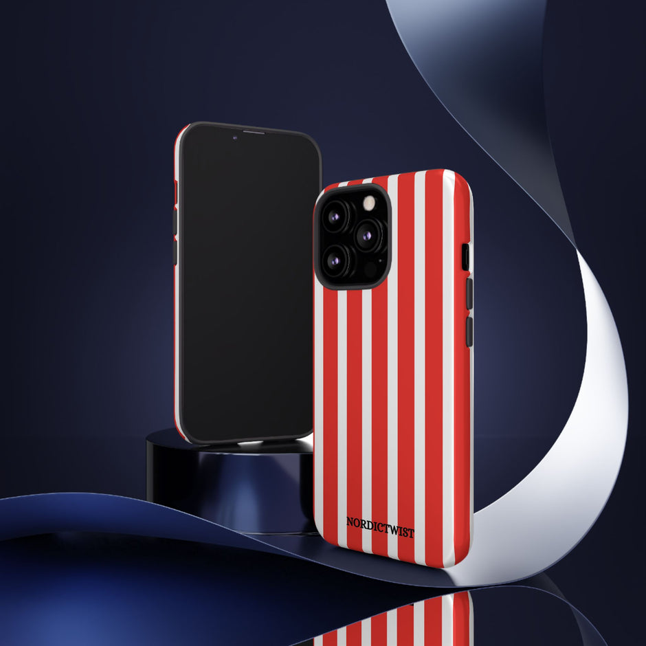 Red Striped Phone Case - Tough Cases for Stylish Protection