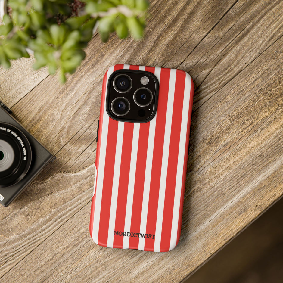 Red Striped Phone Case - Tough Cases for Stylish Protection