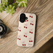 Cherry Pattern Phone Case — Cute Retro Red Cherries on Cream