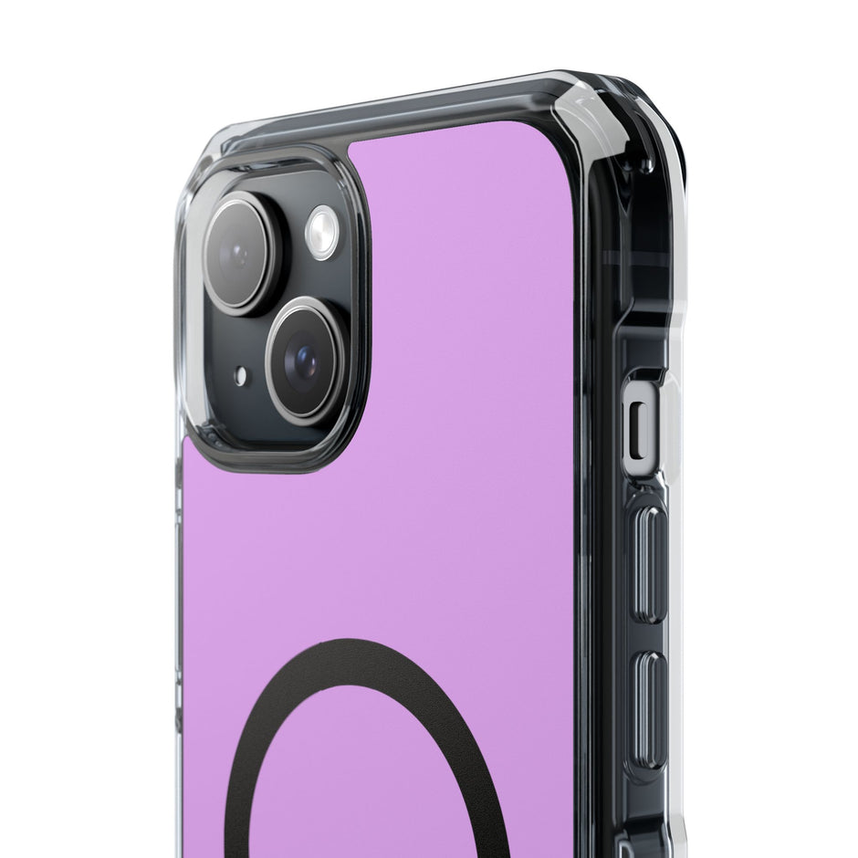 Clear Magnetic Phone Case — Minimal Purple Design