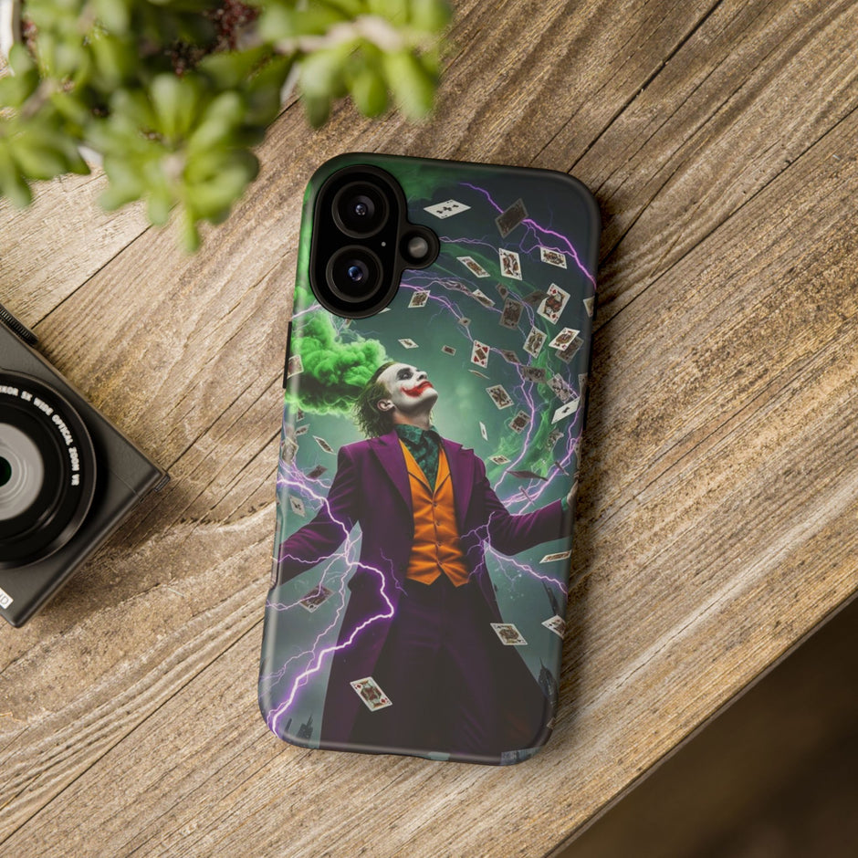 Joker Chaos Tough Phone Case — Electric Cards Graphic iPhone Case
