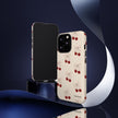 Cherry Pattern Phone Case — Cute Retro Red Cherries on Cream
