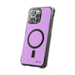 Clear Magnetic Phone Case — Minimal Purple Design