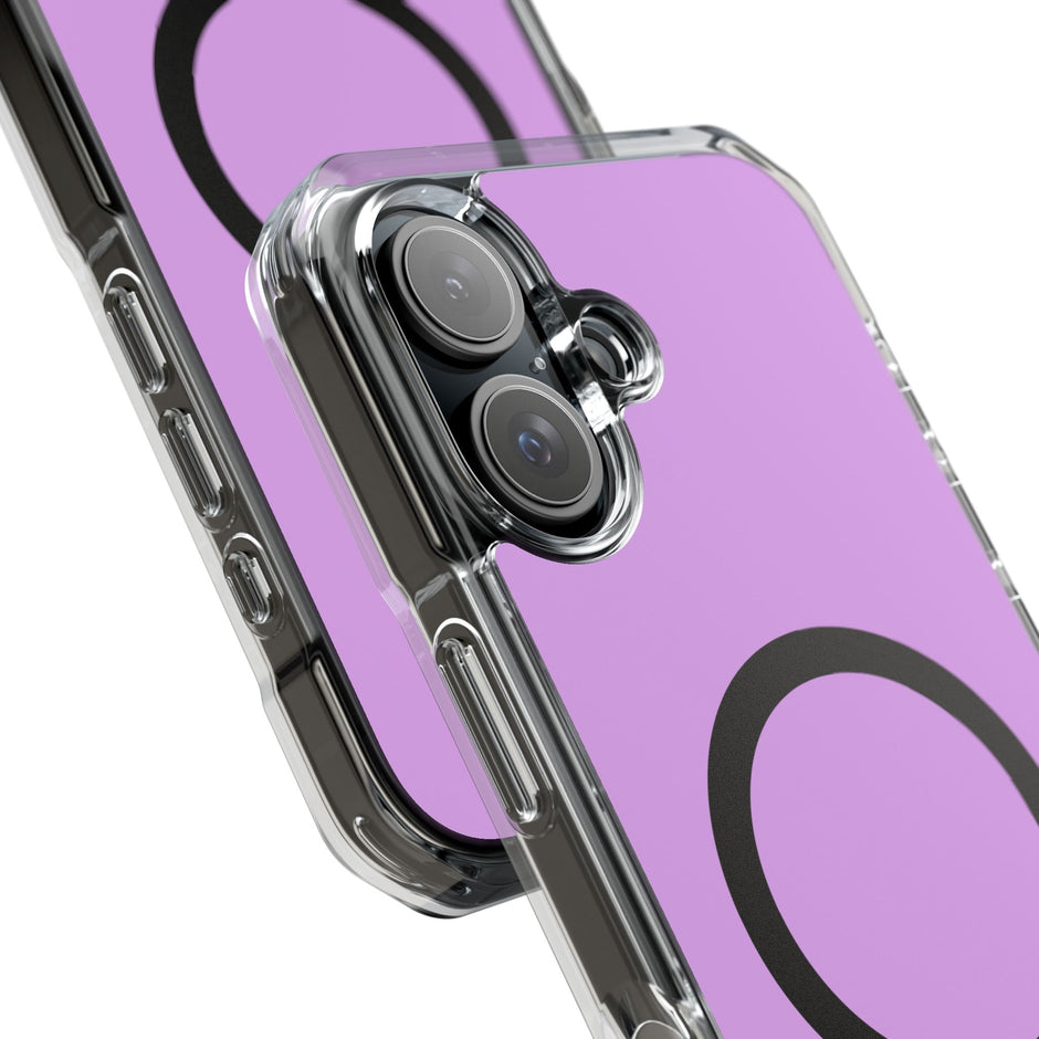 Clear Magnetic Phone Case — Minimal Purple Design