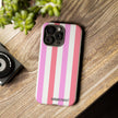 Pink Striped Phone Case - Stylish & Durable Cover