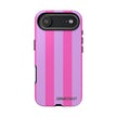 Stylish Phone Case - Tough Cases with Vibrant Pink and Lavender Stripes