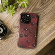 Cherry Pattern Tough Phone Case — Retro Dark Red Cherry iPhone Cover
